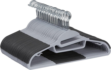Slim Hangers with Collar Slit and Strap Hooks