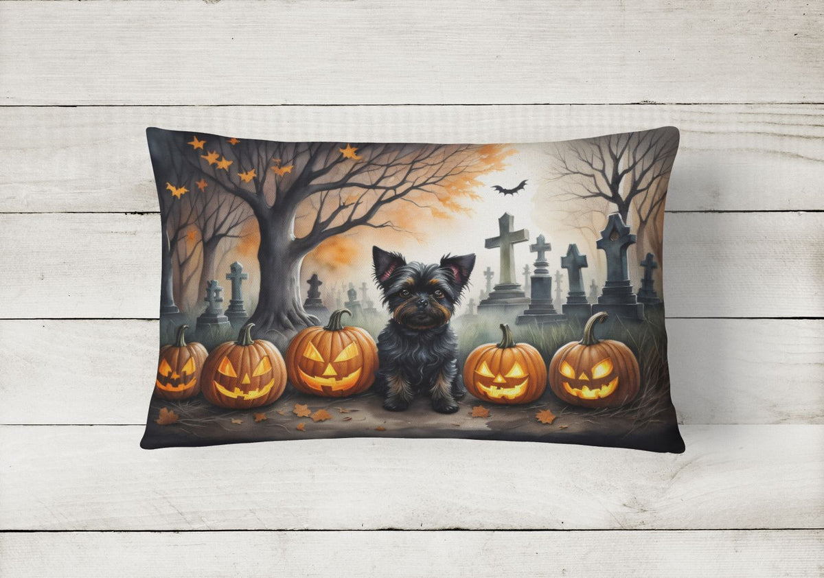 Affenpinscher Halloween Indoor and Outdoor Throw Pillow