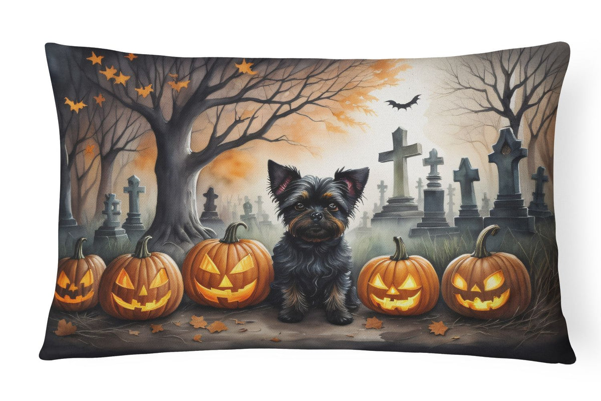 Affenpinscher Halloween Indoor and Outdoor Throw Pillow