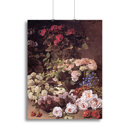 Spring Flowers by Monet Premium Canvas Print