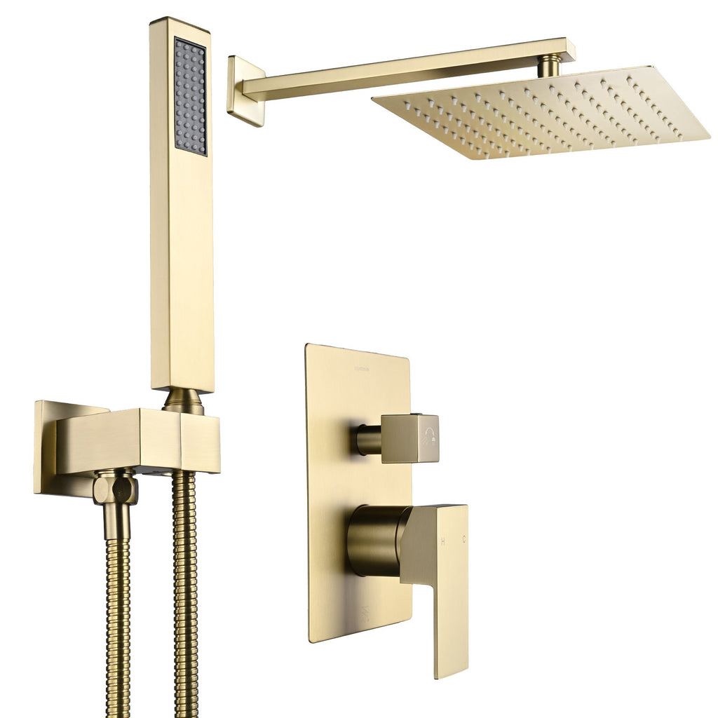 Aquaterior Gold Concealed Rain Shower System