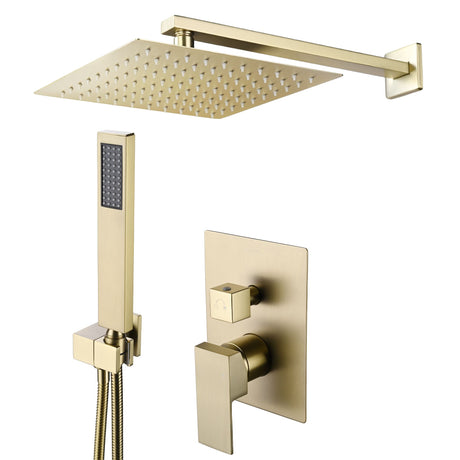 Aquaterior Gold Concealed Rain Shower System