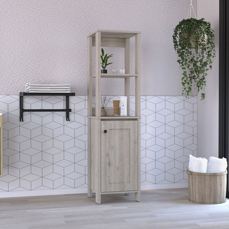 St. Clair Linen Cabinet with Two Open and Two Interior Shelves
