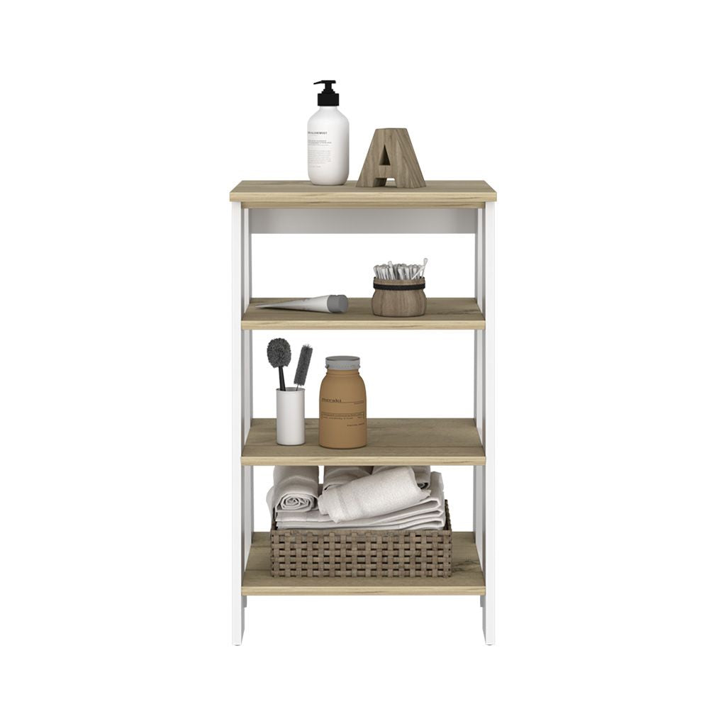St. Clair Linen Cabinet – Four Open Shelves, Simple Assembly