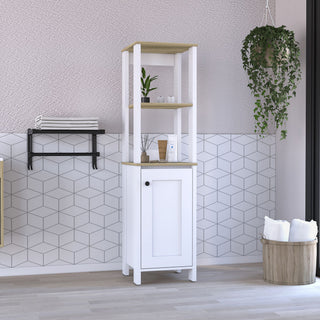 St. Clair Linen Cabinet with Open and Concealed Shelving