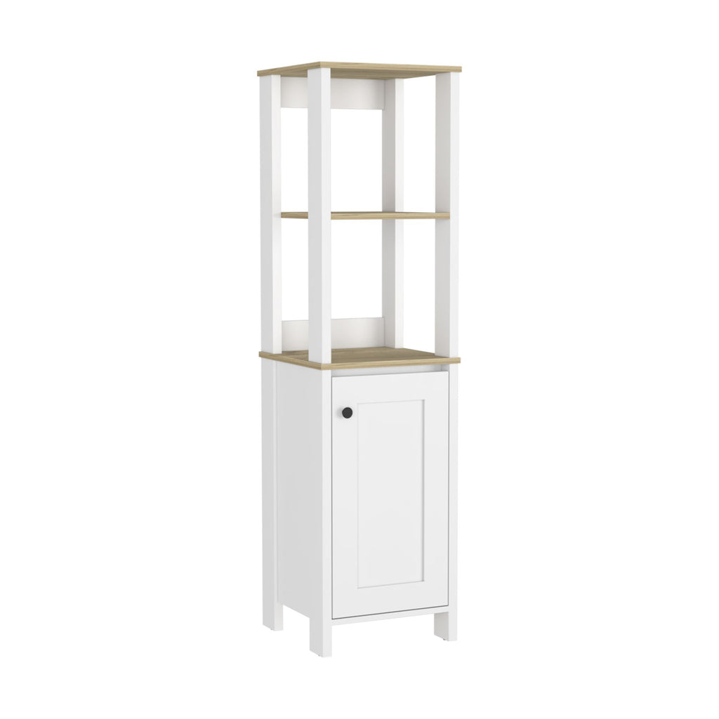 St. Clair Linen Cabinet with Open and Concealed Shelving
