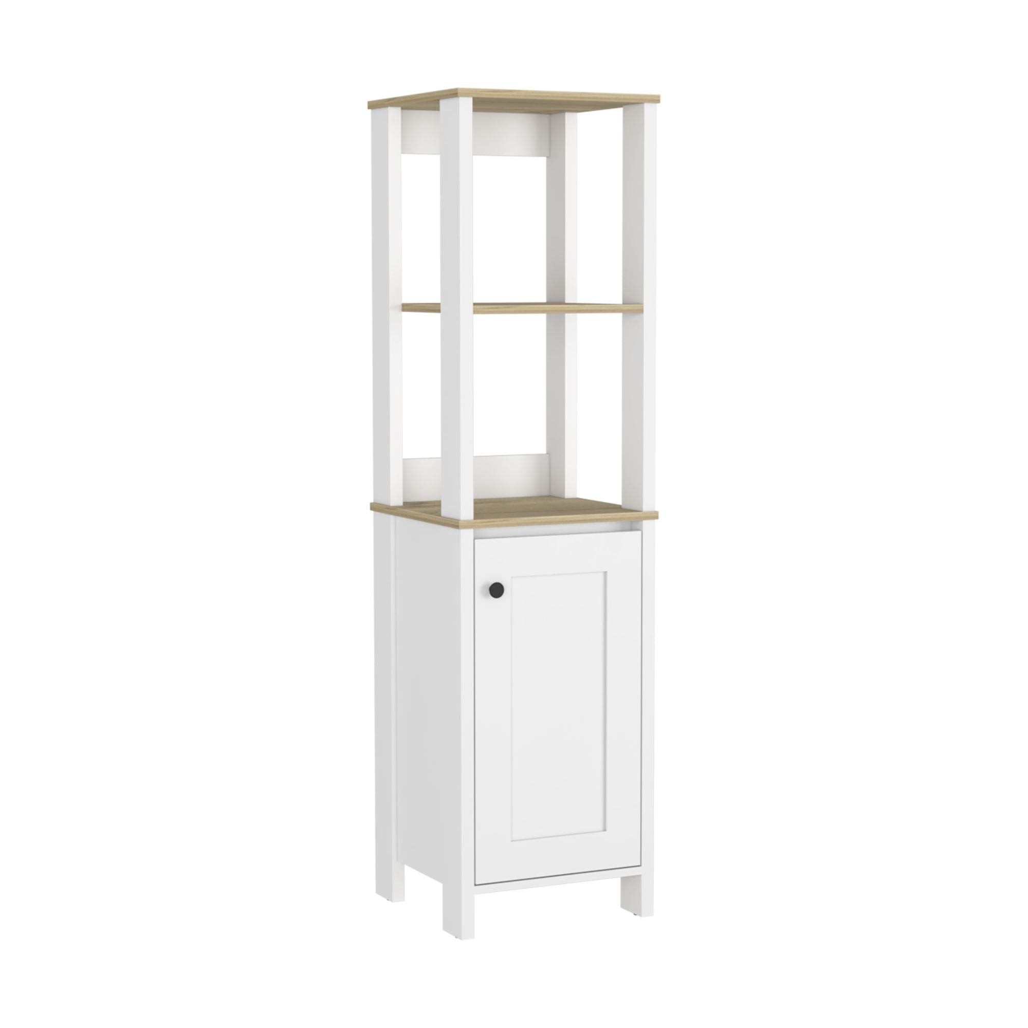 St. Clair Linen Cabinet with Open and Concealed Shelving