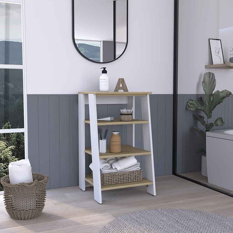 St. Clair Linen Cabinet – Four Open Shelves, Simple Assembly