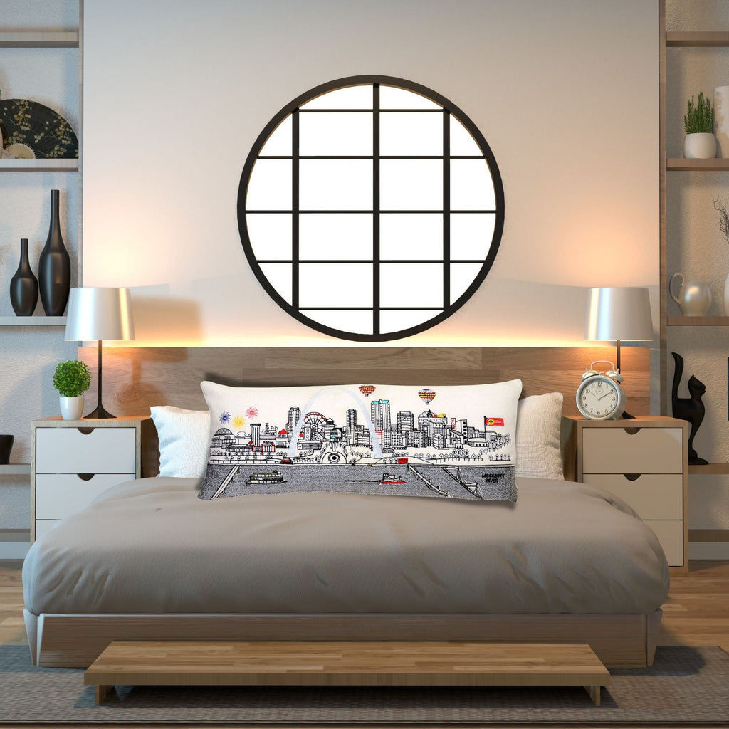Embroidered St. Louis Landmark Pillow
