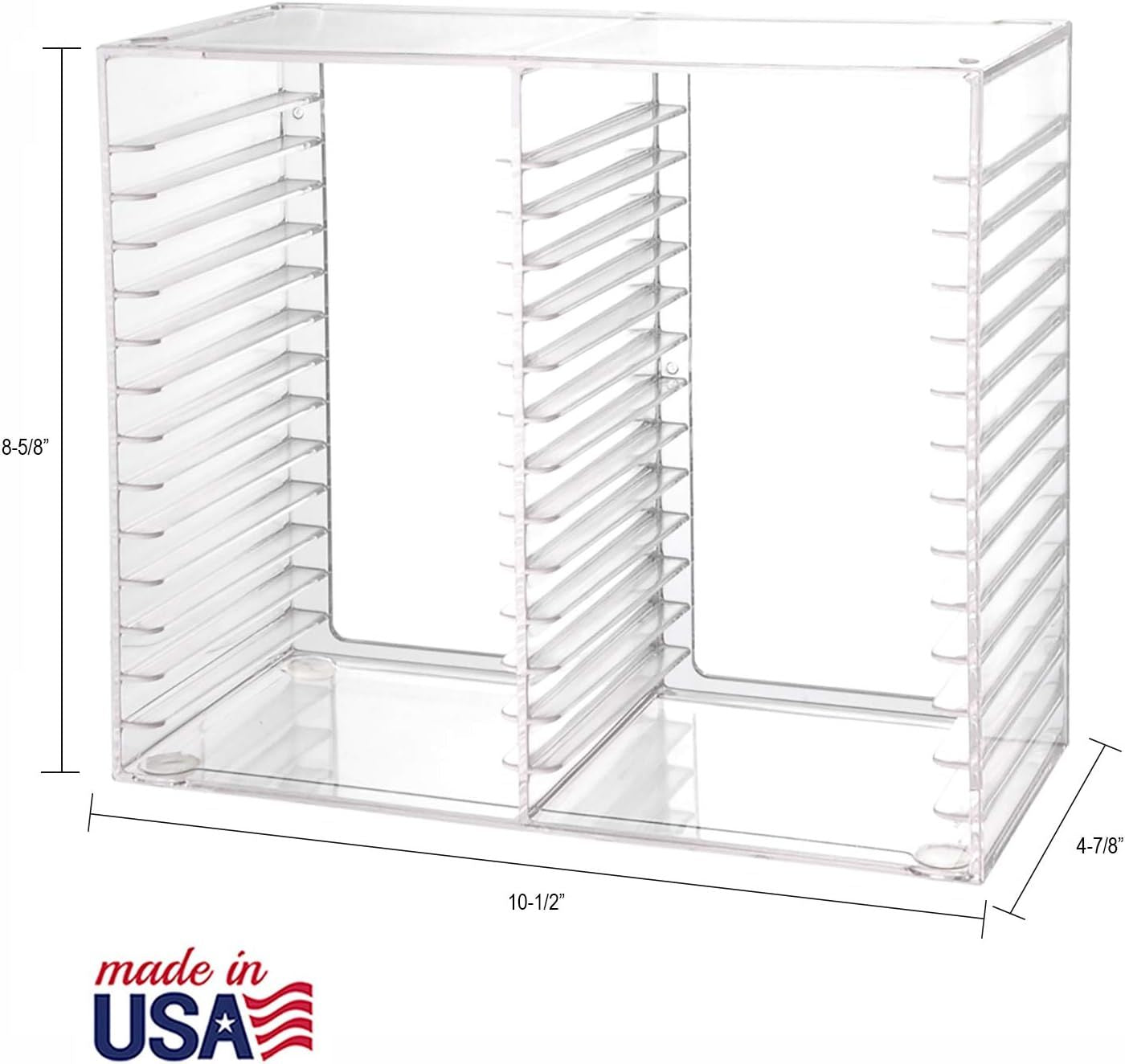 Stackable Clear Plastic CD Organizer – American Made with Rubber