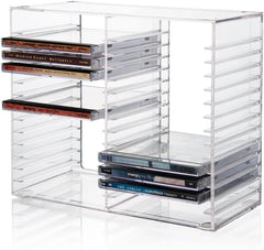 Stackable Clear Plastic CD Organizer – American Made with Rubber