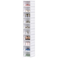Foldable Shoe Storage Boxes with Clear Doors – 10 Pack No Assembly Needed