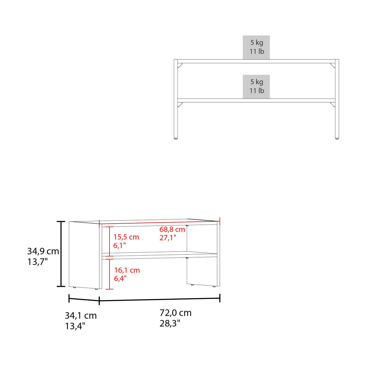 Stackable Shoe Rack with Two Spacious Shelves for Organized Bedroom Storage
