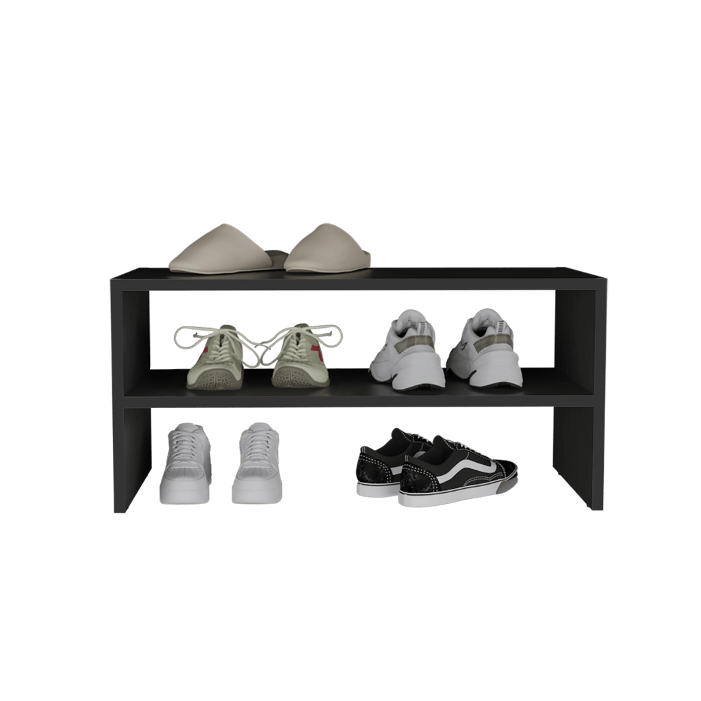 Stackable Shoe Rack with Two Spacious Shelves for Organized Bedroom Storage