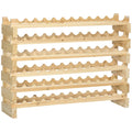 Stackable Wine Rack, Modular Storage Shelves, 72-Bottle Holder, Freestanding Display Rack