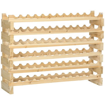 Stackable Wine Rack, Modular Storage Shelves, 72-Bottle Holder, Freestanding Display Rack