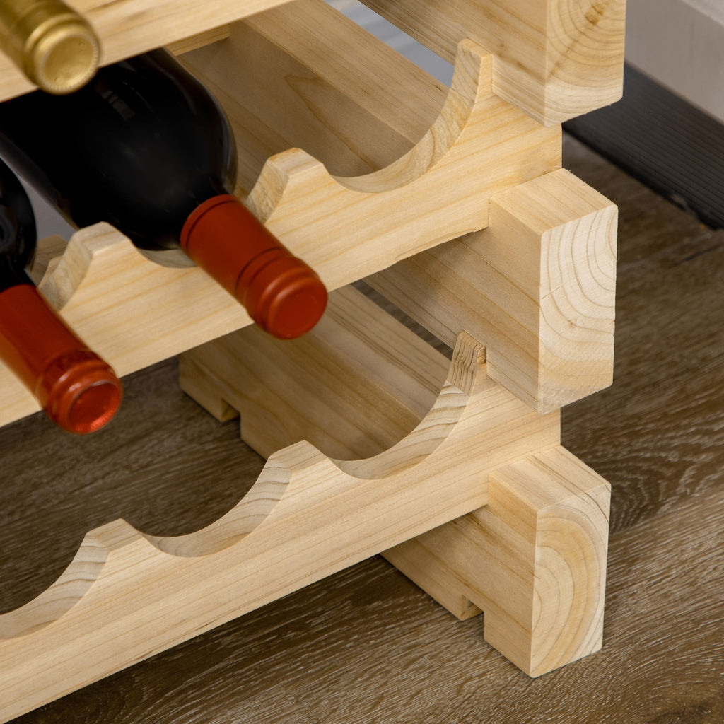 Stackable Wine Rack, Modular Storage Shelves, 72-Bottle Holder, Freestanding Display Rack
