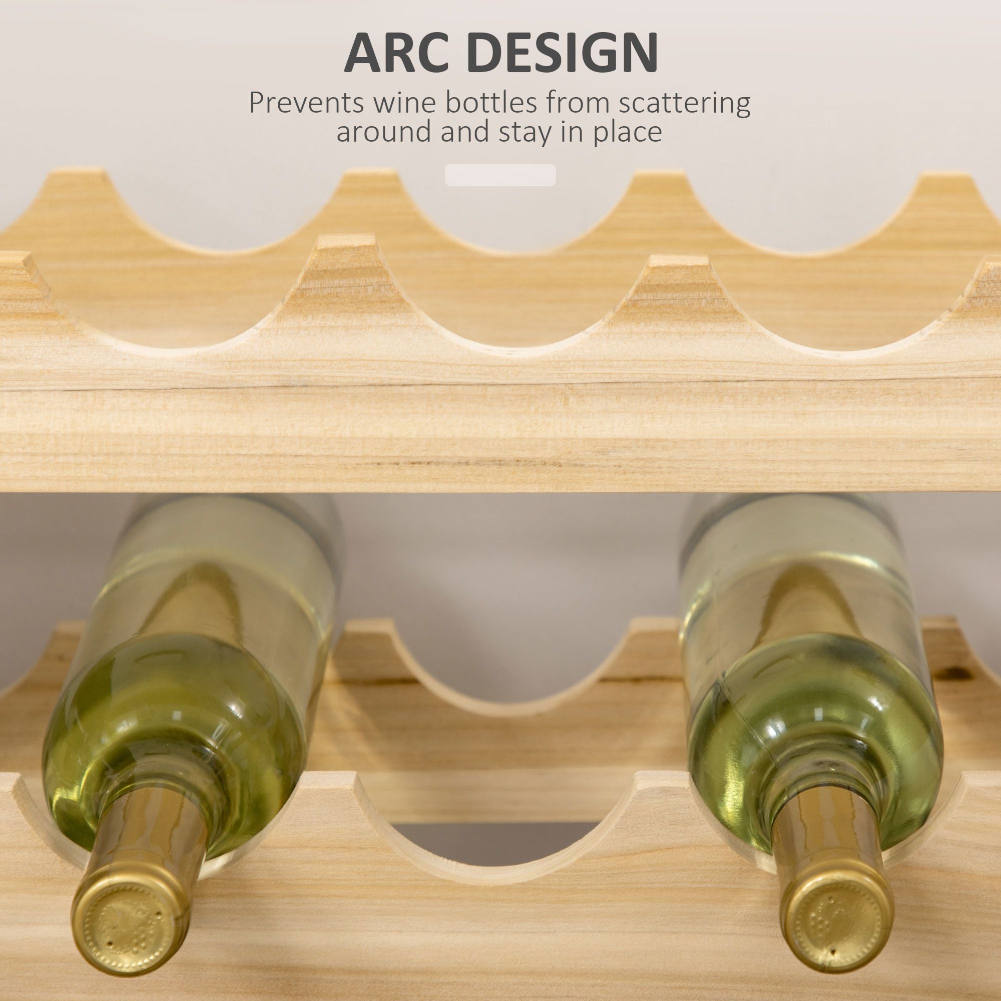 Stackable Wine Rack, Modular Storage Shelves, 72-Bottle Holder, Freestanding Display Rack
