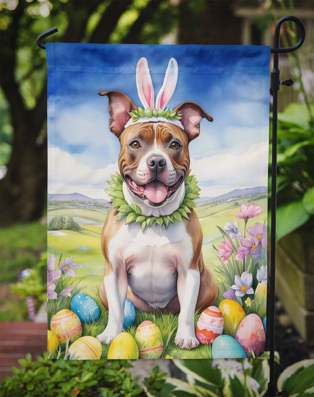 Colorful Easter Egg Hunt Garden Flag for Vibrant Outdoor Decor