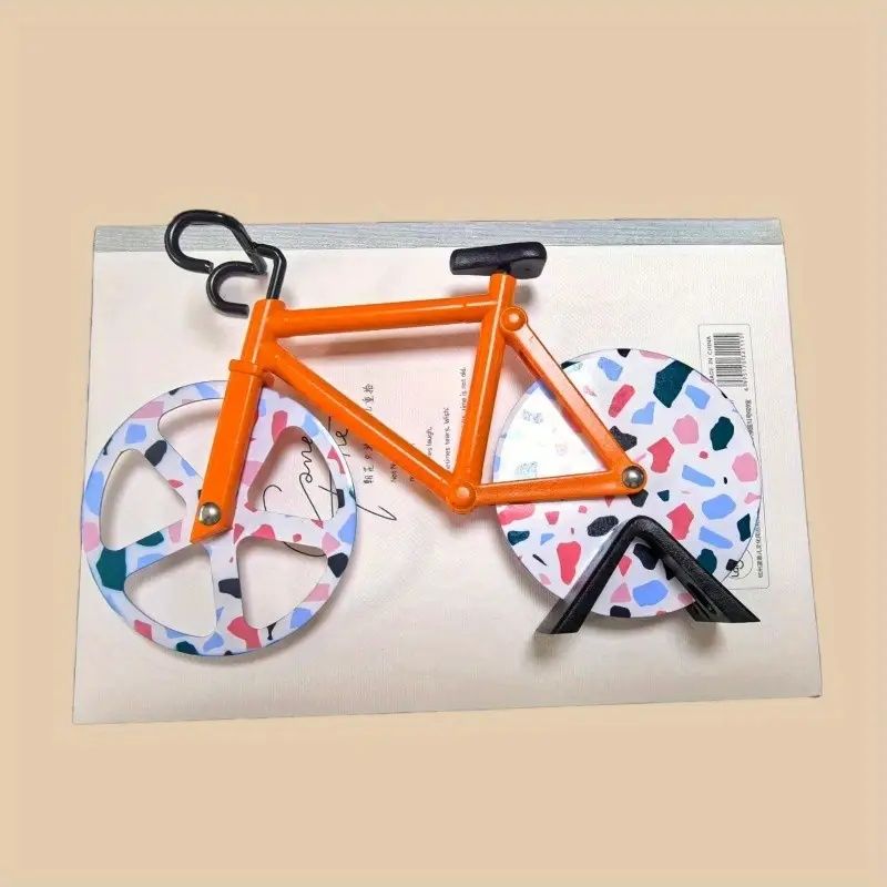Innovative Bicycle-Shaped Pizza Cutter – Stainless Steel, Easy to Clean