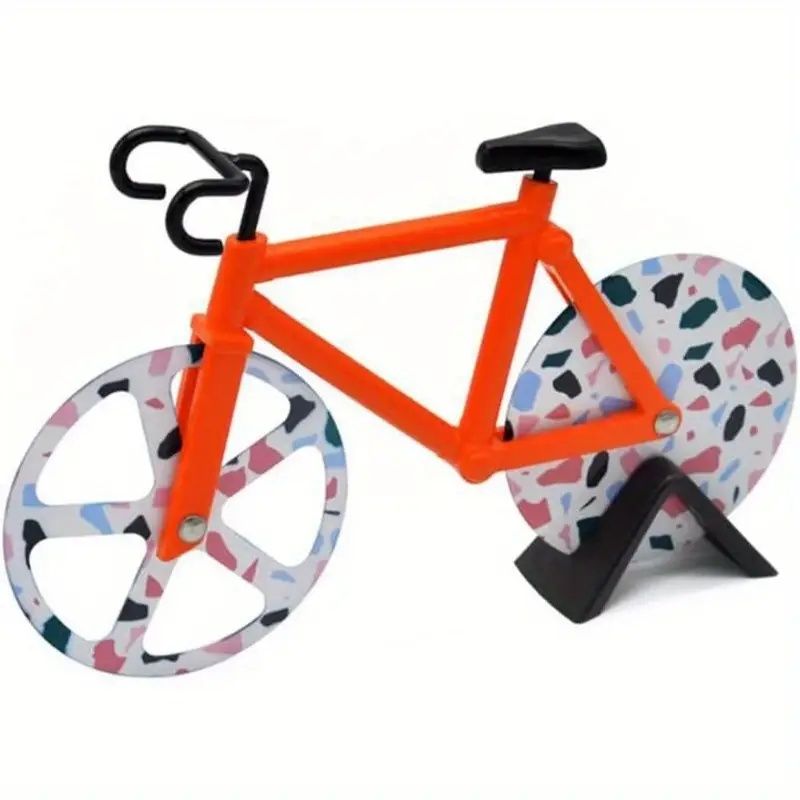 Innovative Bicycle-Shaped Pizza Cutter – Stainless Steel, Easy to Clean