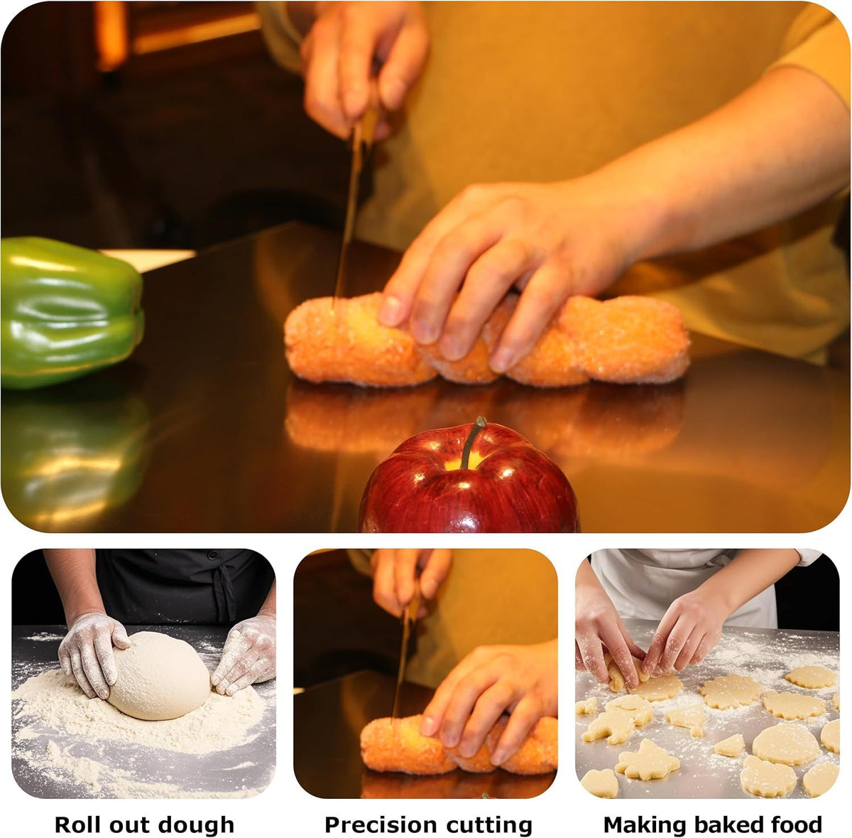 A Multi-Tasking Cutting Board for Prep, Baking, and Serving
