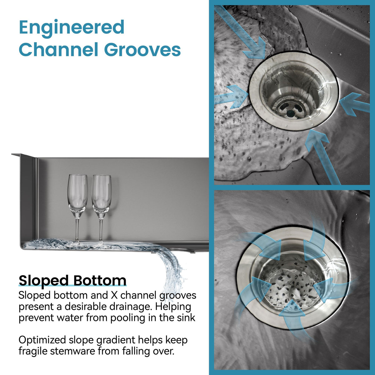 Black Undermount Sink with Integrated Prep Accessories