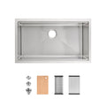 Black Undermount Workstation Sink with Accessories