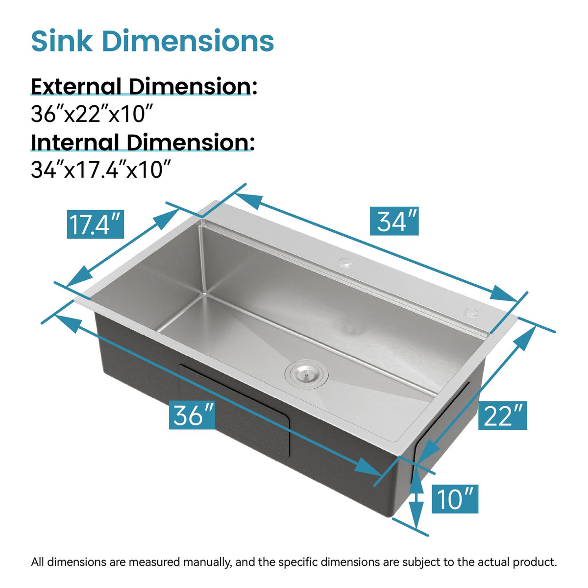 Single-Bowl Overmount Workstation Kitchen Sink