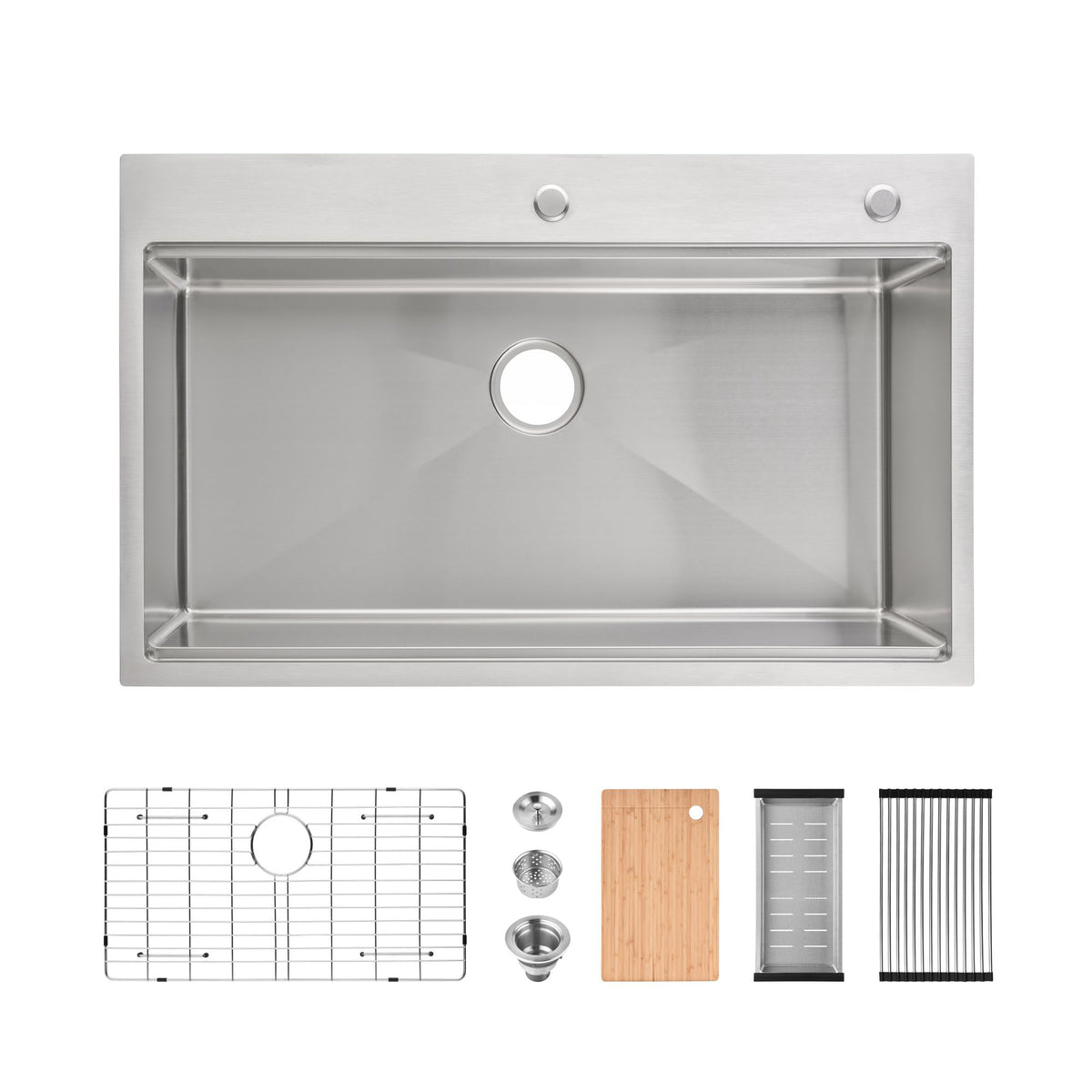Single-Bowl Overmount Workstation Kitchen Sink