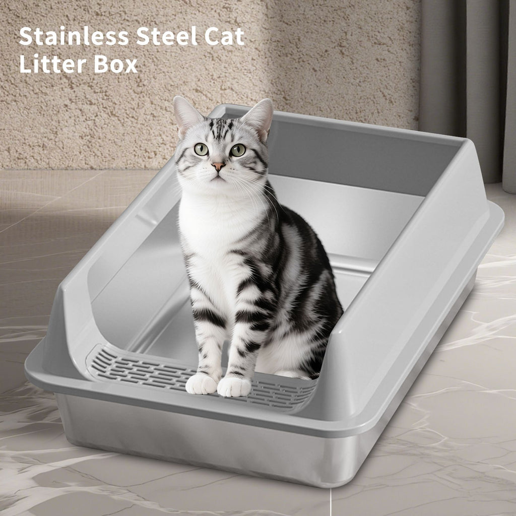 High-Side Semi-Enclosed Top-Entry Litter Box