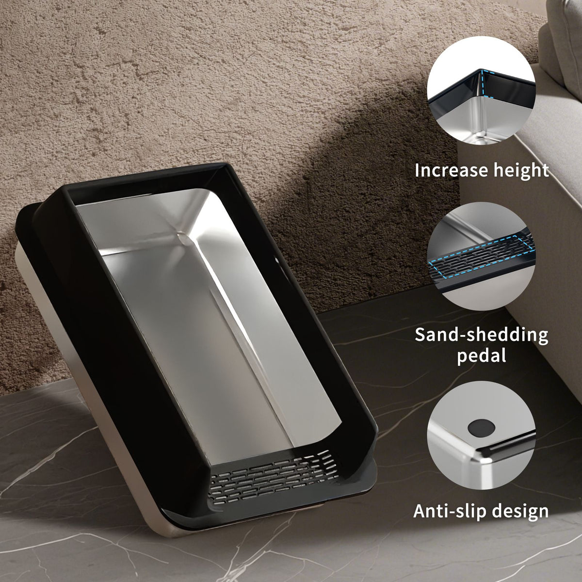 High-Side Semi-Enclosed Top-Entry Litter Box