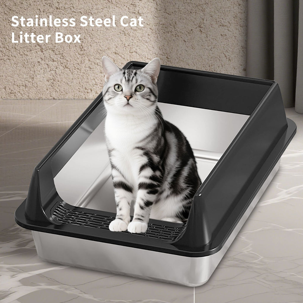 High-Side Semi-Enclosed Top-Entry Litter Box