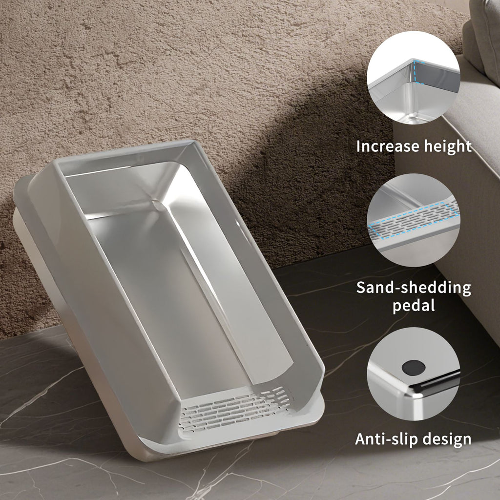 High-Side Semi-Enclosed Top-Entry Litter Box