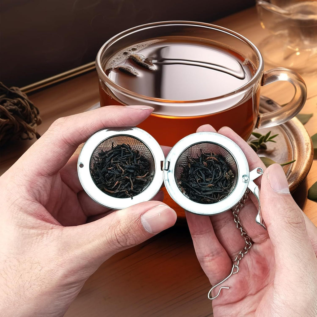 Stainless Steel Mesh Tea Infuser Set with Christmas Tree Pendant