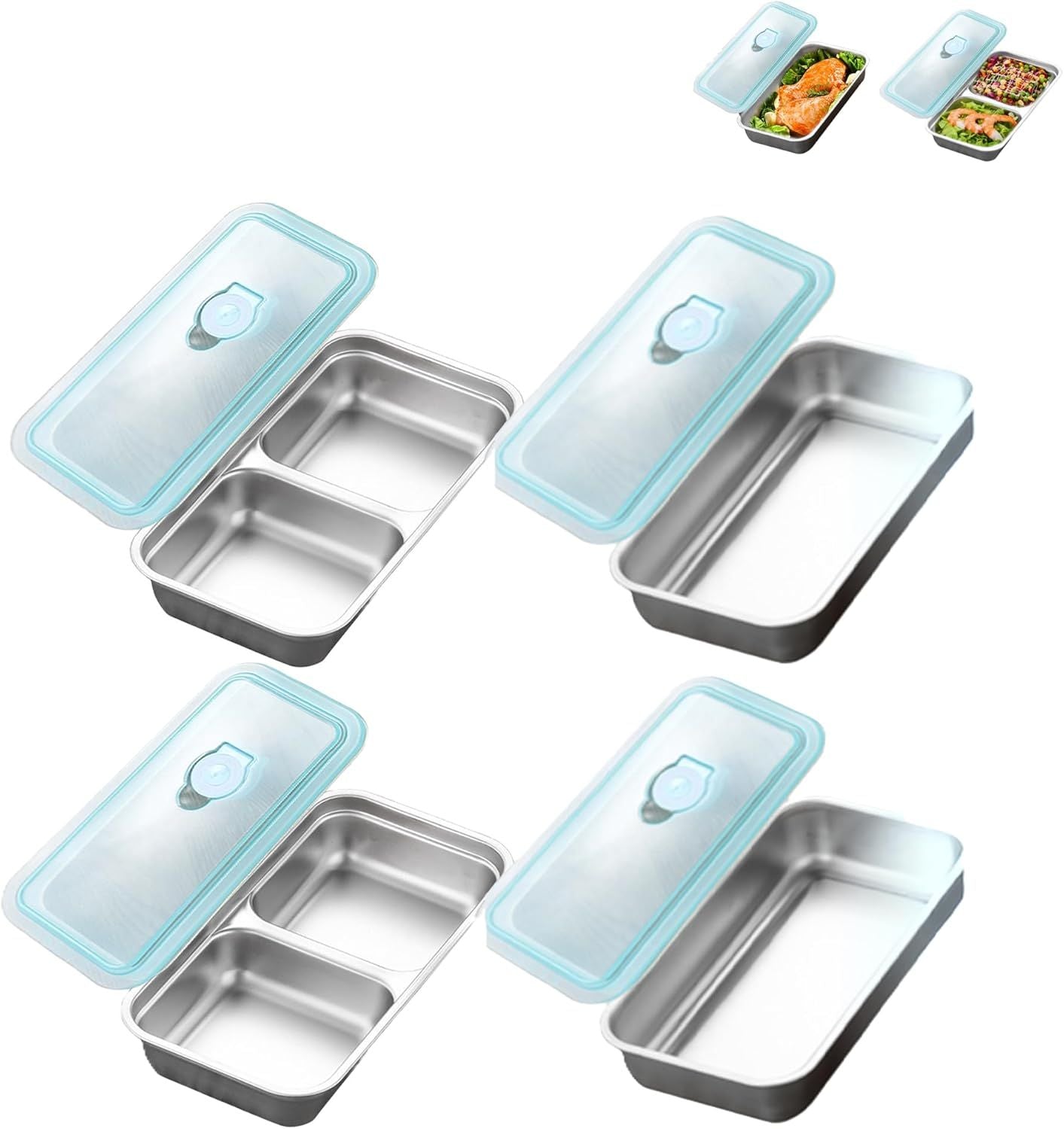 Reusable Multi-Compartment Snack and Lunch Container