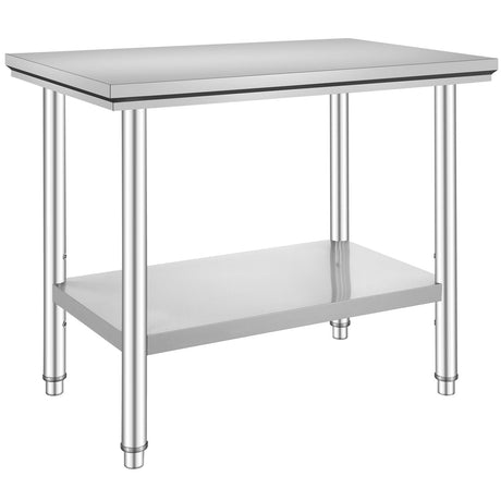 Commercial Food Prep Workbench with Lower Shelf