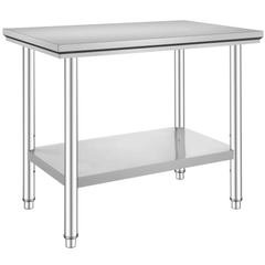 Stainless Steel Commercial Food Prep Workbench with Bottom Shelf