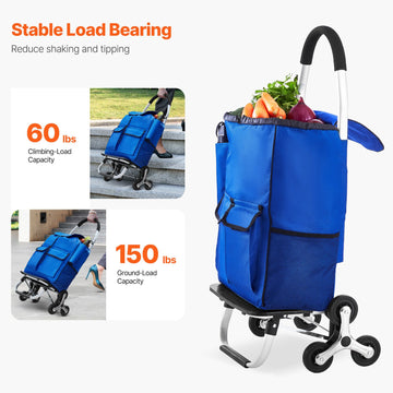 Foldable Stair Climbing Cart with 6 Wheels – Effortless Transport & Compact Storage