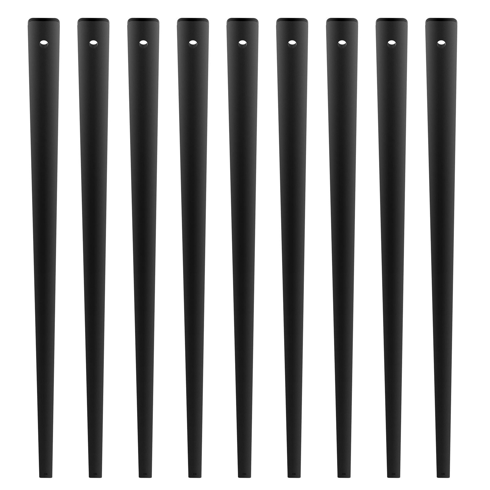 Satin Black Flat Balusters for Railing Projects