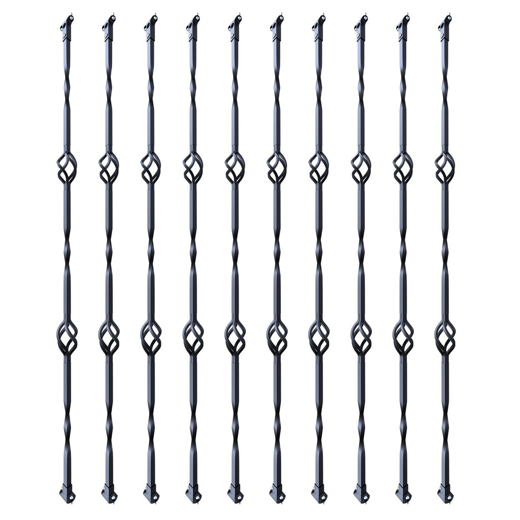 Decorative Double-Basket Balusters for Stair Railings