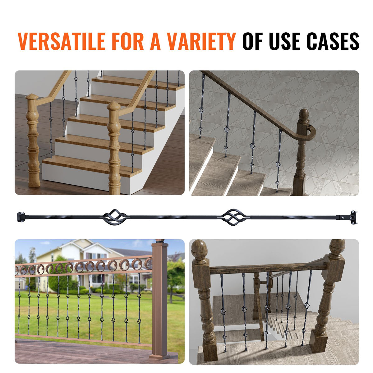 Decorative Double-Basket Balusters for Stair Railings