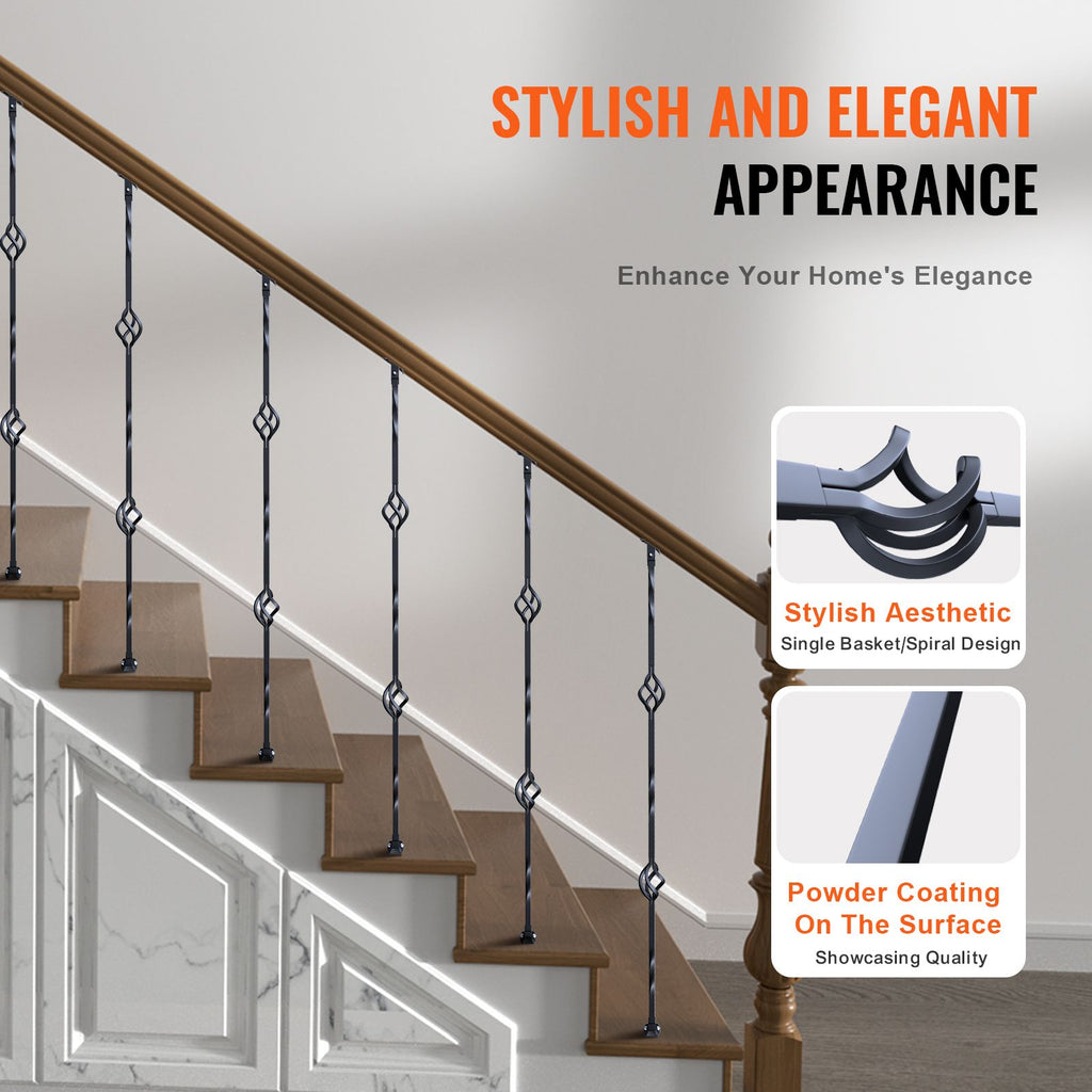 Decorative Double-Basket Balusters for Stair Railings