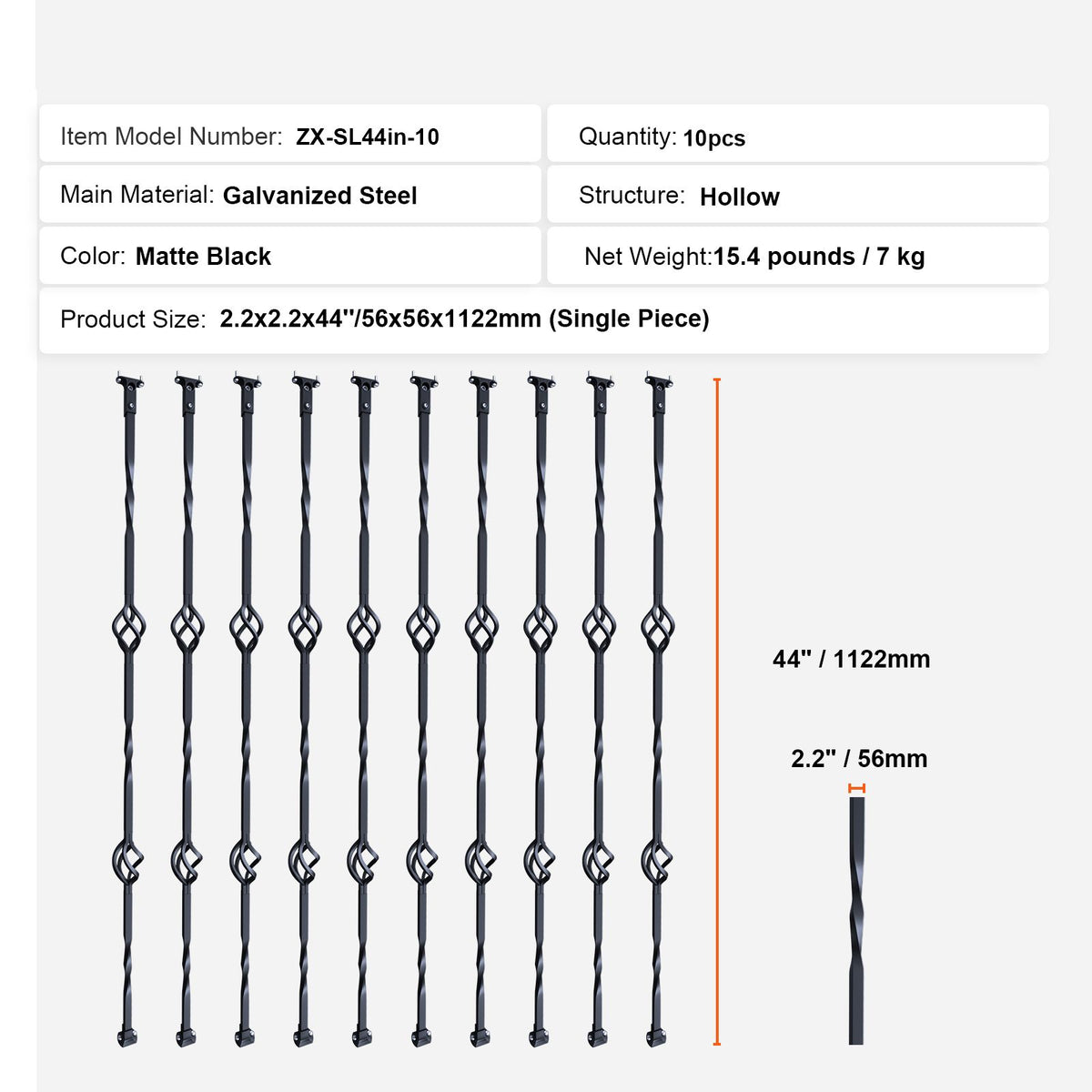 Decorative Double-Basket Balusters for Stair Railings