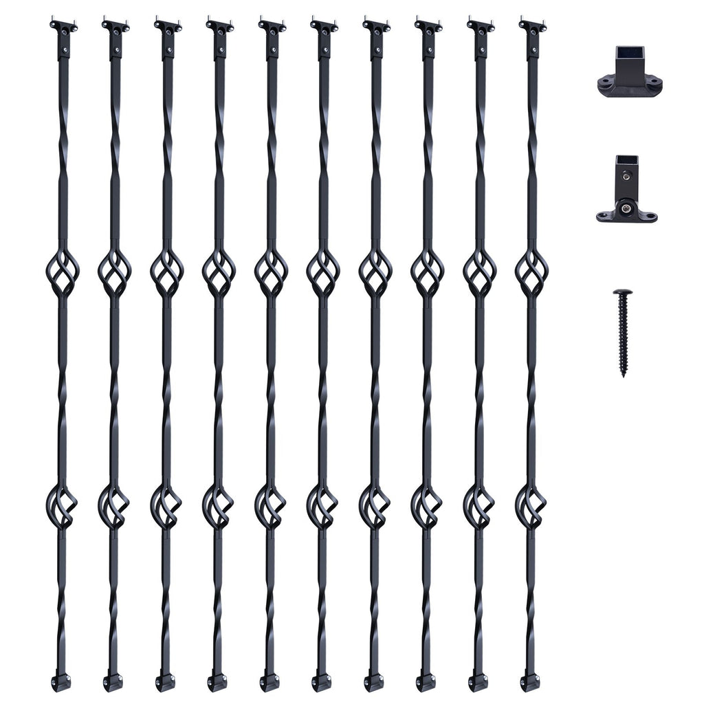 Decorative Double-Basket Balusters for Stair Railings
