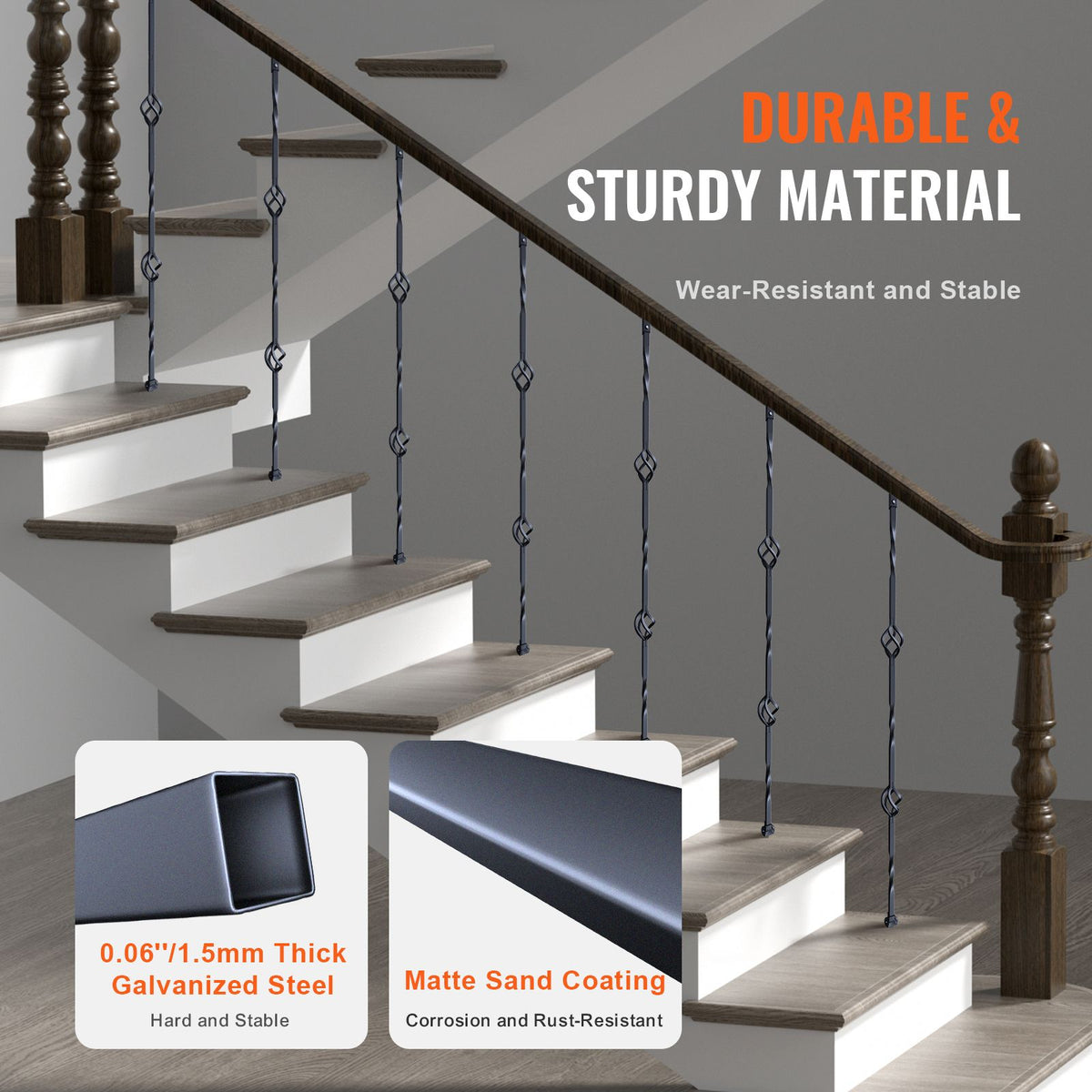 Decorative Double-Basket Balusters for Stair Railings