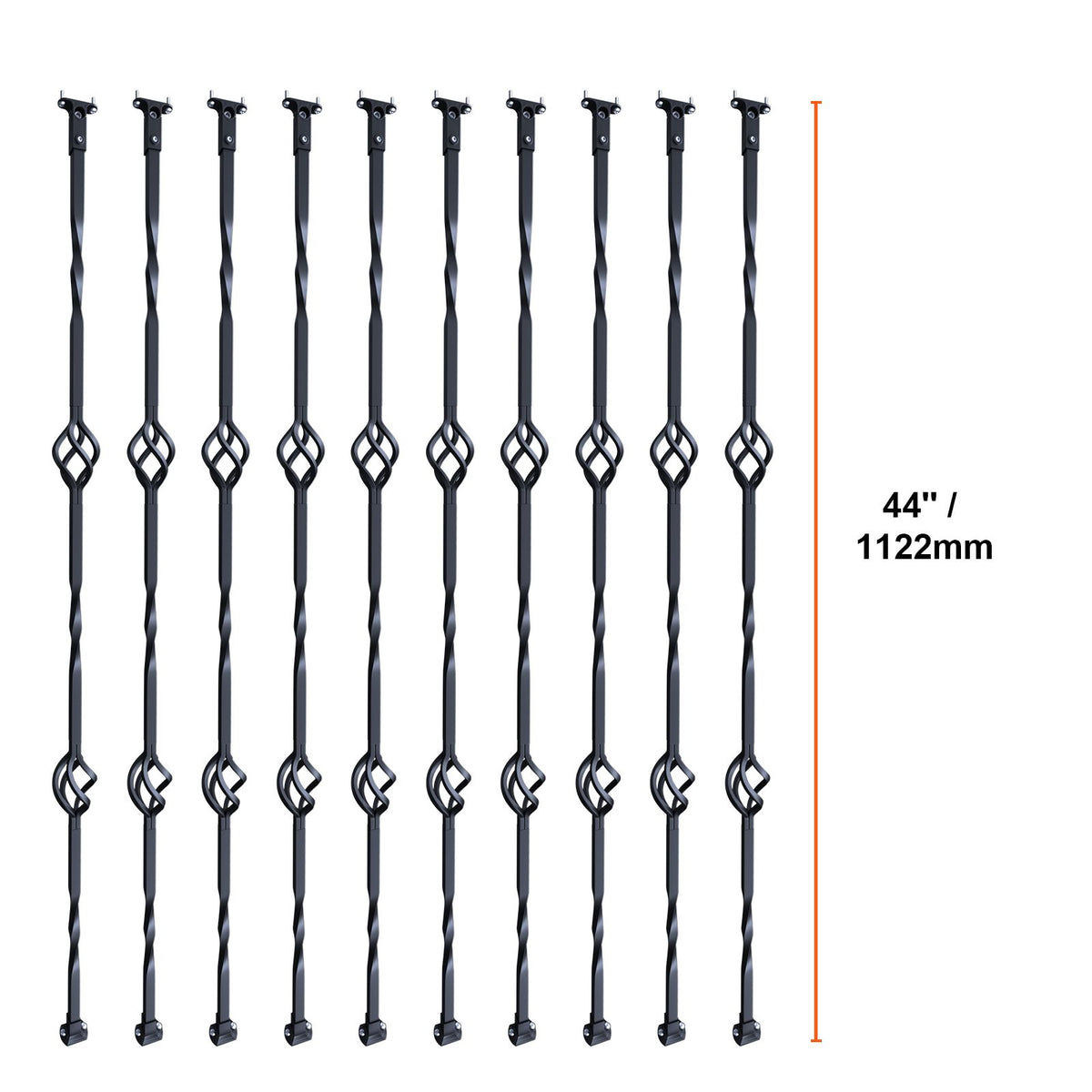 Decorative Double-Basket Balusters for Stair Railings