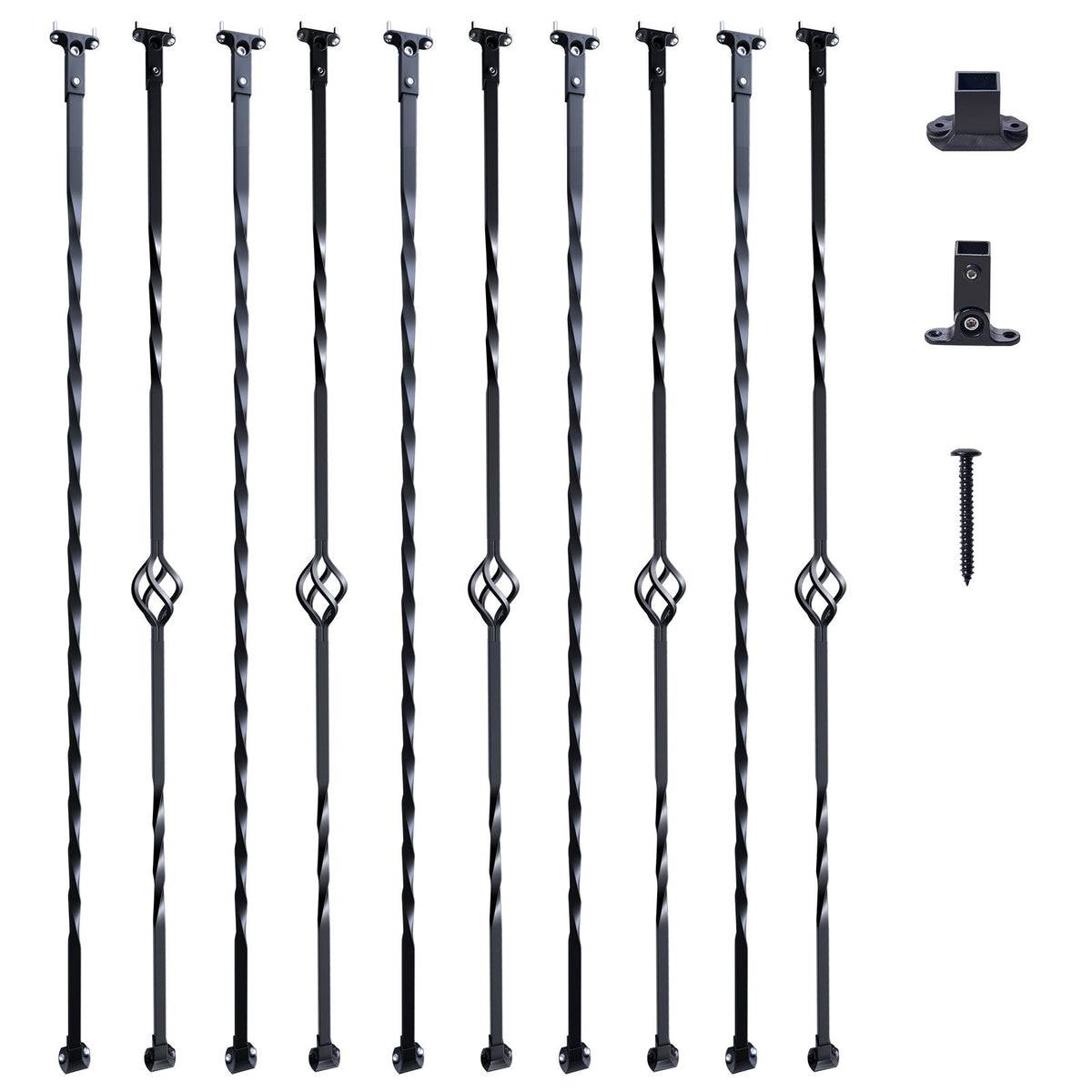 Single-Basket and Spiral Stair Baluster Set