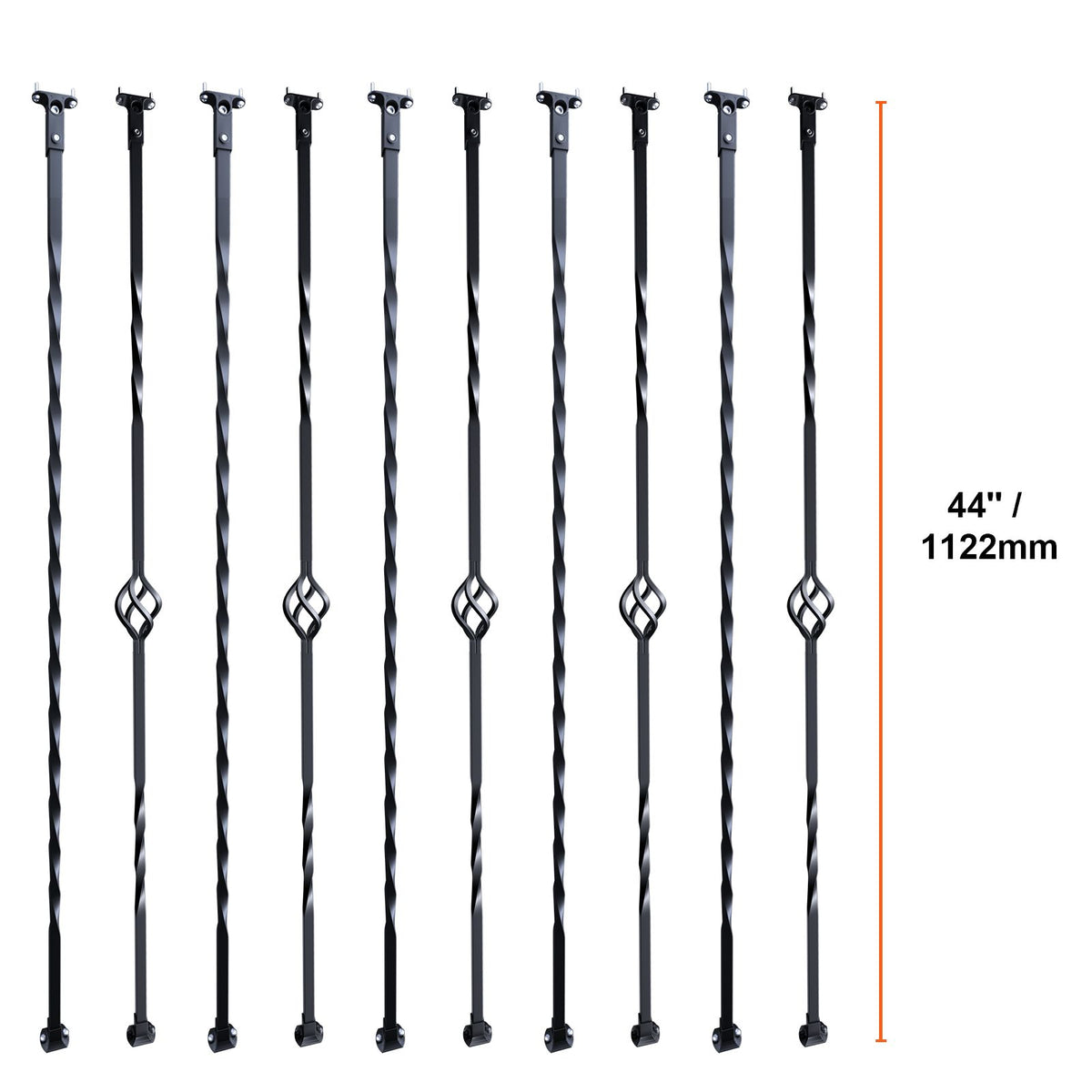 Single-Basket and Spiral Stair Baluster Set