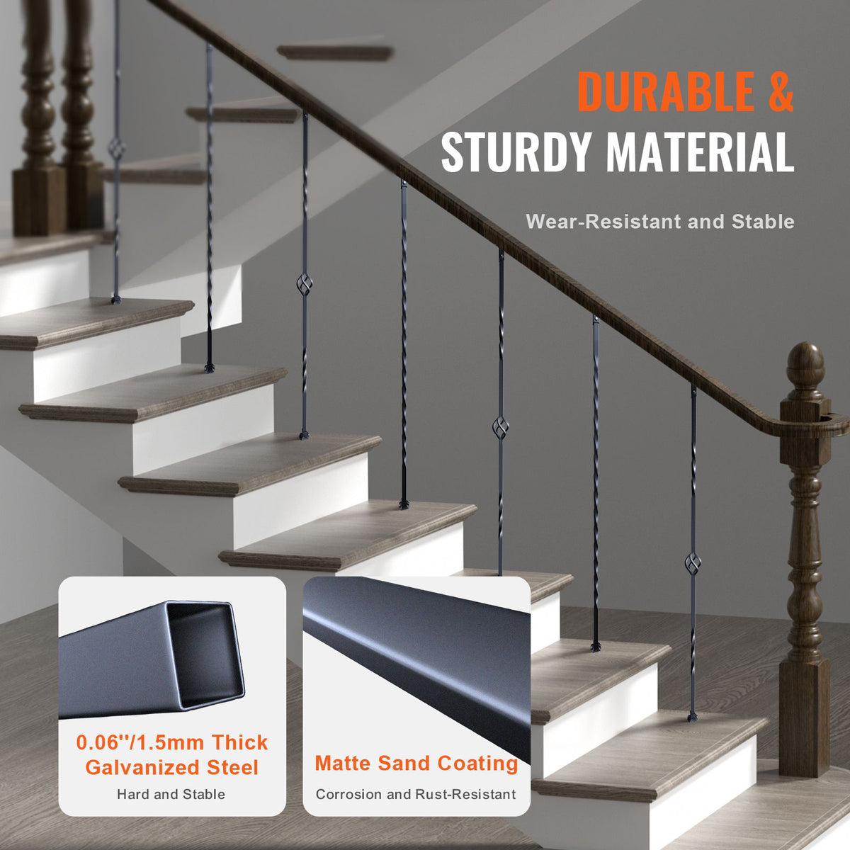 Single-Basket and Spiral Stair Baluster Set
